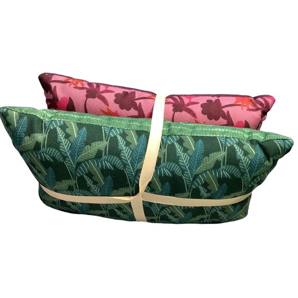 2 Opalhouse Jungle Mini Decorative Pillows Wild Text & Botanical Print 8" x 13" - Picture 4 of 9